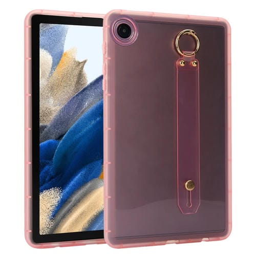 Funda hĂbrida TPU suave para Tablet Samsung Galaxy Tab A8 10.5 (2021) X200 con soporte para pulsera (Rosa)