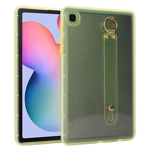 Funda hĂbrida TPU Samsung Galaxy Tab S6 Lite 2024/2022 con soporte para pulsera (Amarillo)