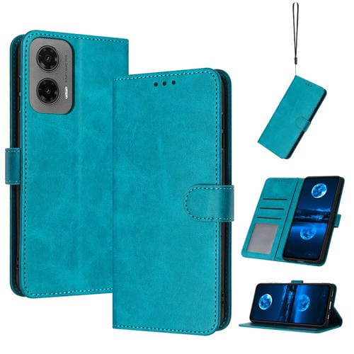Funda de Piel Sintética con Tapa para Motorola Moto G35 (Verde)