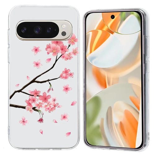 Funda TPU Google Pixel 9 Patrón Pintura Colorida Flor de Ciruelo