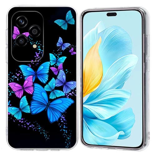 Funda de TPU para Honor 200 Lite con Patrón de Pintura Colorida y Mariposas de Colores