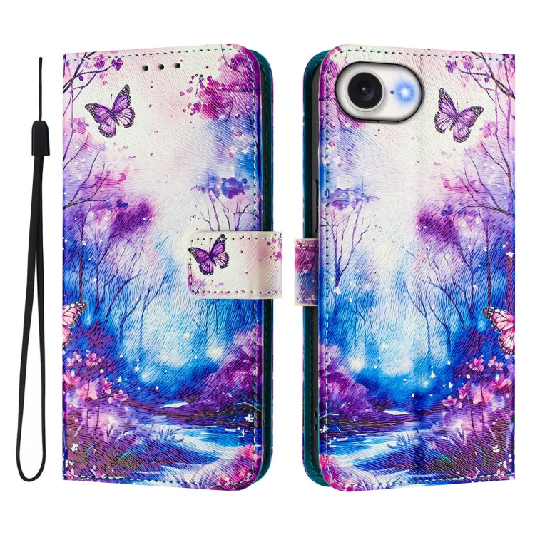 Funda de Cuero para iPhone 16E Diseño de Dibujos Artísticos (Dreamland)