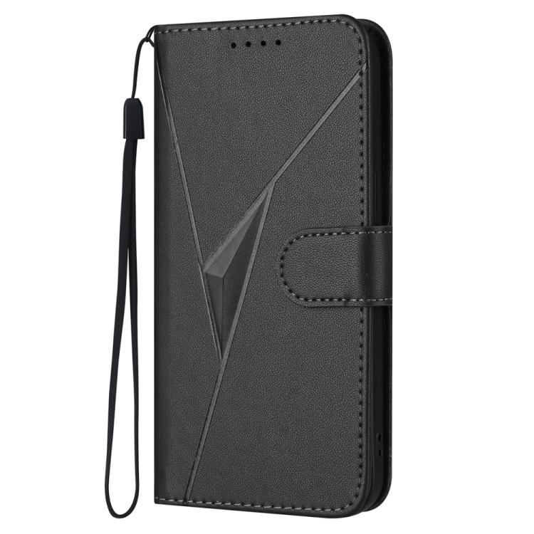 Funda de Cuero con Cierre de Hebilla y Diseño Triangular para Huawei Enjoy 20E (Negro)