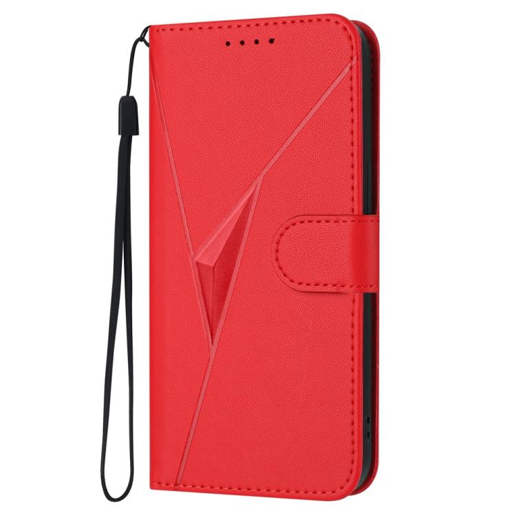 Funda de Cuero con Cierre de Hebilla y Diseño Triangular para Huawei Enjoy 50 Pro/Nova Y90 (Rojo)