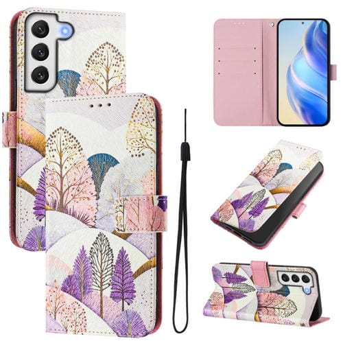 Funda de Cuero para Teléfono Samsung Galaxy S21 FE 5G Patrón Dibujo Artístico (Paisaje)