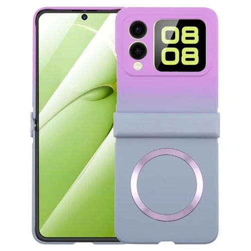 Funda para Teléfono Huawei Nova Flip Liquid PC Gradient Magsafe (Morado y Gris)
