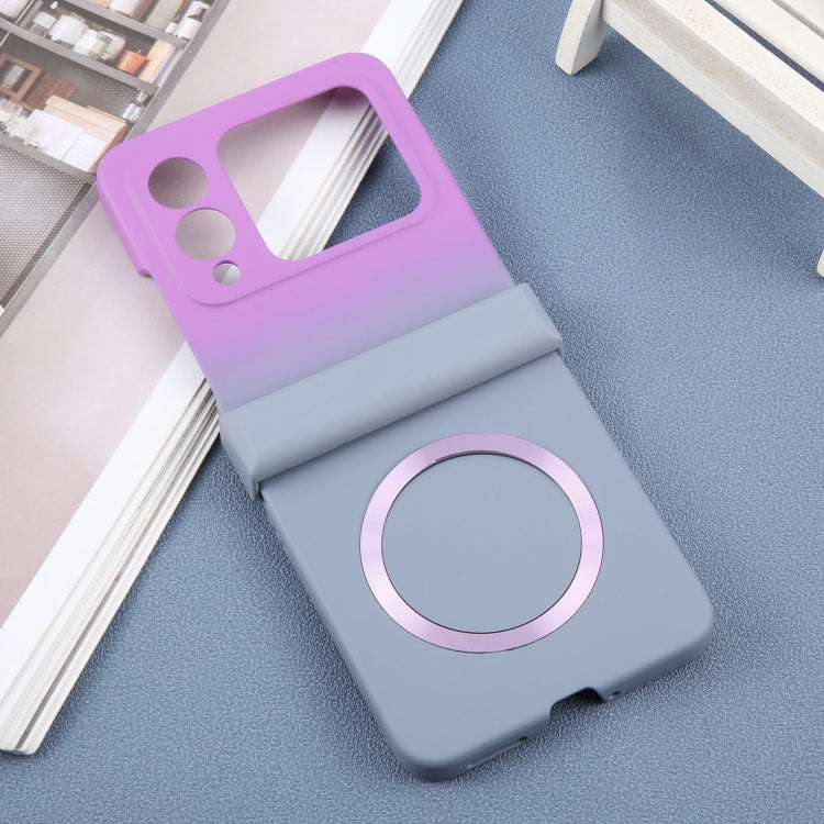 Funda para Teléfono Huawei Nova Flip Liquid PC Gradient Magsafe (Morado y Gris)