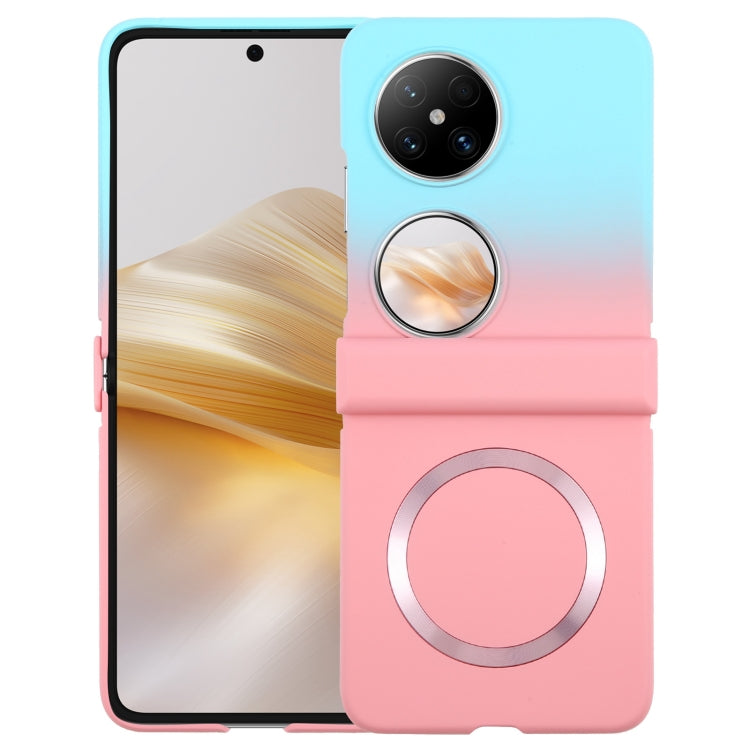 Funda para Teléfono Huawei Pocket 2 Policarbonato Líquido Magsafe Efecto Degradado (Azul y Rosa)