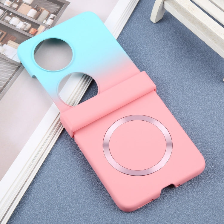 Funda para Teléfono Huawei Pocket 2 Policarbonato Líquido Magsafe Efecto Degradado (Azul y Rosa)