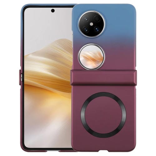 Funda para TelĂ©fono Huawei Pocket 2 con Efecto Degradado Policarbonato LĂquido Magsafe (Azul y Morado)