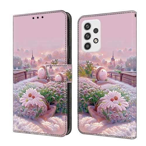 Funda de piel para Samsung Galaxy A33 5G pintada a mano (Jardín)