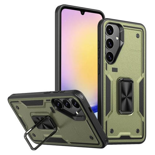Funda hĂbrida para Samsung Galaxy A25 5G TPU y PC con soporte para anillo (Verde Oliva)