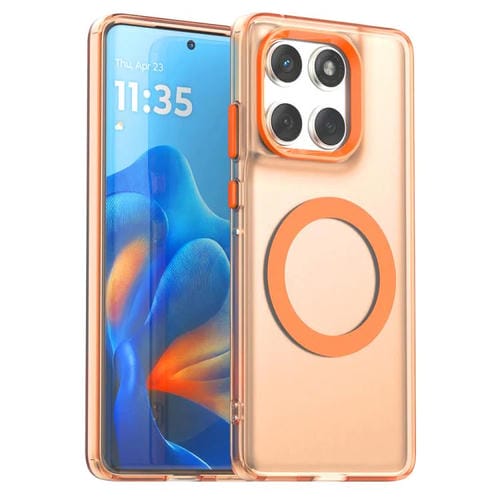 Funda híbrida de TPU y PC con Magsafe Candy para Motorola Edge 60 Fusion (naranja)