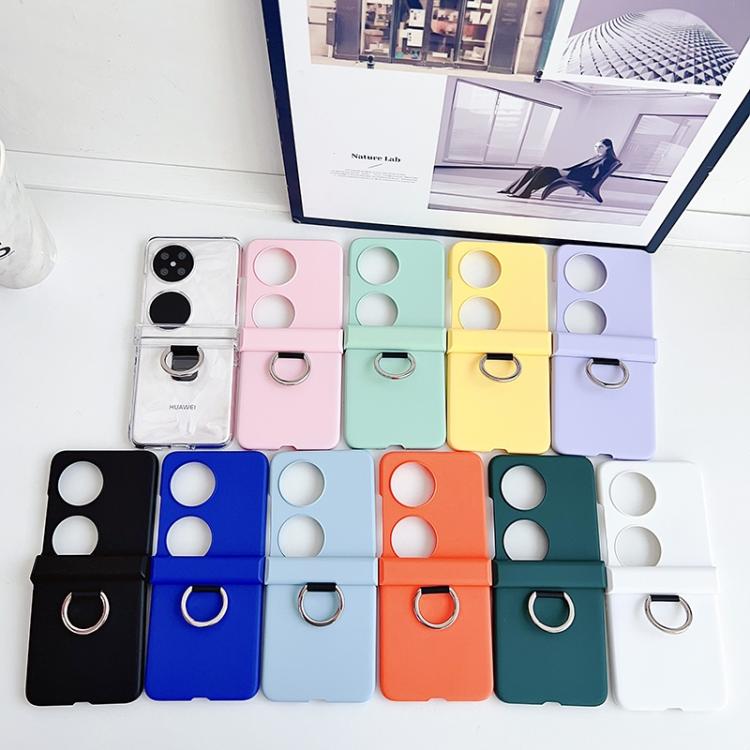 Funda para Teléfono con Anillo Ultrafino y Bisagra para Huawei Pocket 2 (Verde Menta)