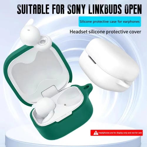 Funda Protectora de Silicona para Auriculares Sony Linkbuds Open (Blanca)