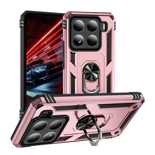 Funda Para Teléfono Xiaomi 15 A Prueba De Golpes De Tpu + Pc Con Soporte (Oro Rosa)