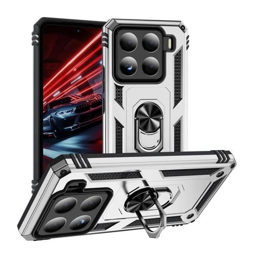 Funda Para Teléfono Xiaomi 15 A Prueba De Golpes De Tpu + Pc Con Soporte (Plateada)