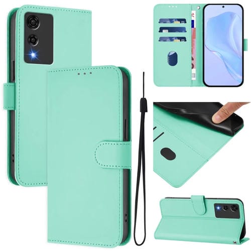 Funda de Piel con Cordón para Cubot A10 (Verde Menta)