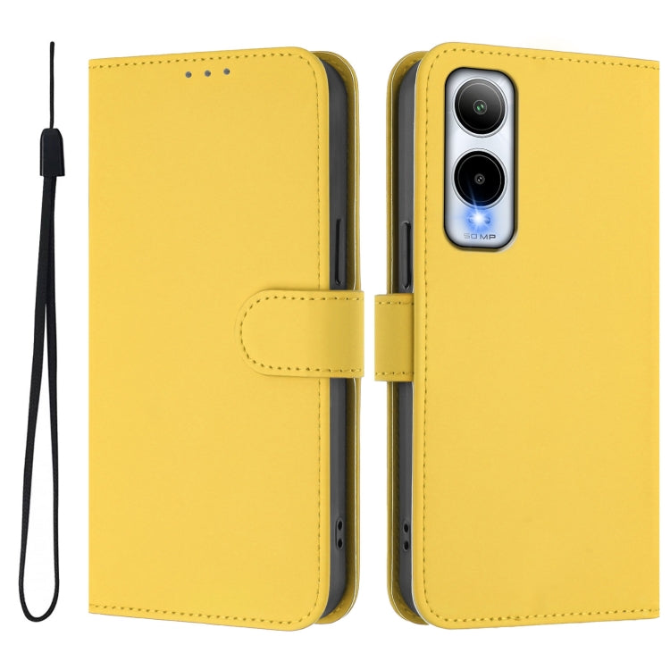 Funda de Cuero con Cordón para Teléfono Cricket Icon 6 Skin Feel (Amarillo Limón)