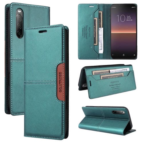 Funda Cuero Antirrobo Rfid Gqutrobe G01 para Sony Xperia 10 Ii (Verde)