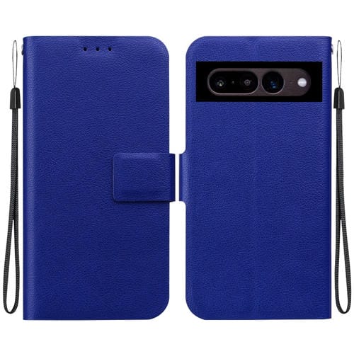 Funda de Cuero Ultrafina con Hebilla Magnética para Google Pixel 7 (Azul)