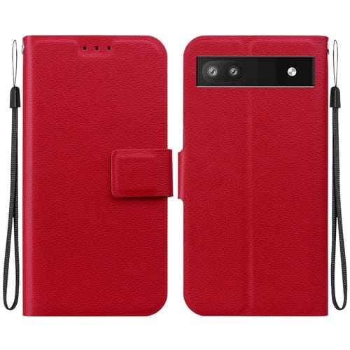 Funda de Cuero Ultrafina con Hebilla Magnética para Google Pixel 6A (Rojo)