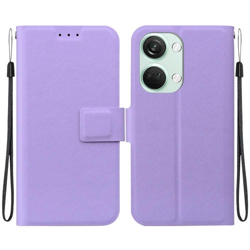 Funda de Cuero con Hebilla Magnética Ultrafina para OnePlus Nord 3/Ace 2V (Morado)