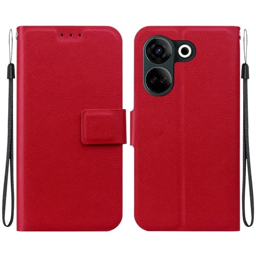 Funda de Cuero con Hebilla Magnética Ultrafina para Tecno Camon 20 y Camon 20 Pro 4G (Rojo)