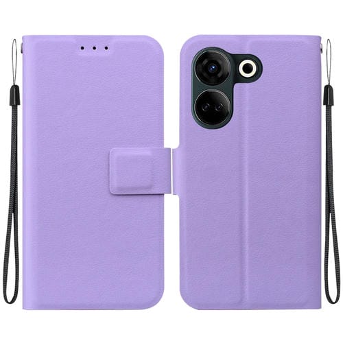 Funda de Cuero con Hebilla Magnética Ultrafina para Tecno Camon 20 y Camon 20 Pro 4G (Morado)