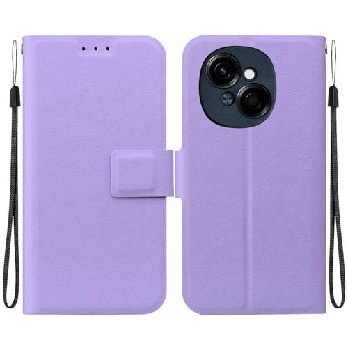 Funda de Cuero Ultrafina con Hebilla Magnética para Tecno Spark Go 1 y Pop 9 Pro (Morado)