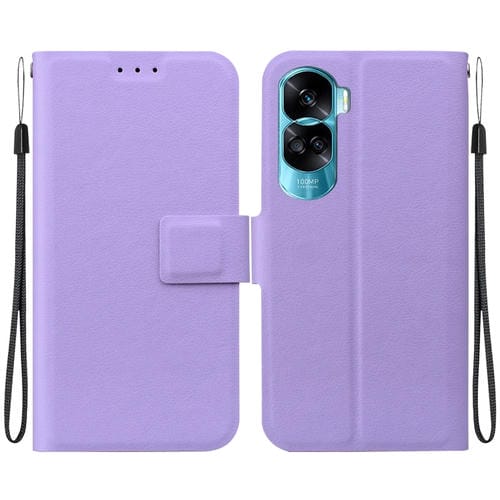 Funda de Cuero Ultrafina con Hebilla Magnética para Honor 90 Lite (Morado)