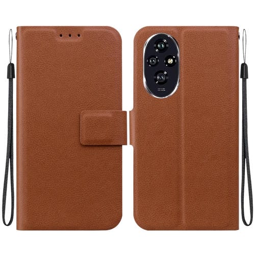 Funda de Cuero Ultrafina con Hebilla Magnética para Honor 200 (Marrón)