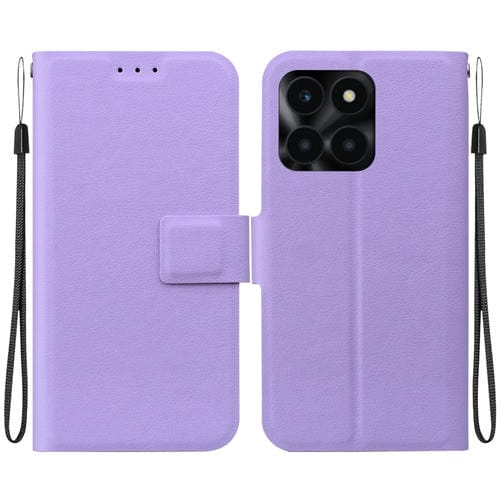 Funda de Cuero Ultrafina con Hebilla Magnética para Honor X6A (Morado)
