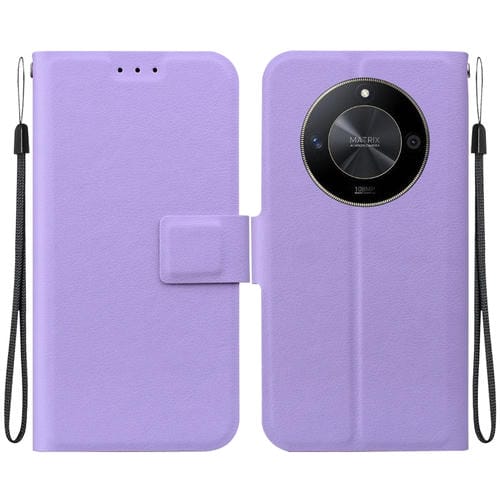 Funda de Cuero Ultrafina con Hebilla Magnética y Voltaje para Honor X9B y Magic6 Lite (Morado)