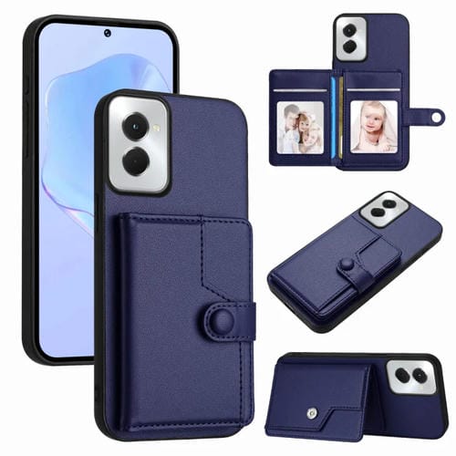 Funda Antirrobo con BotĂłn y Tarjetero RFID para Motorola Moto G Power 5G (2024) (Azul)