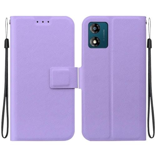 Funda de Cuero Ultrafina con Hebilla Magnética para Motorola Moto E13 (Morado)