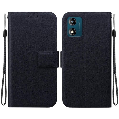 Funda de Cuero Ultrafina con Hebilla Magnética para Motorola Moto E13 (Negra)