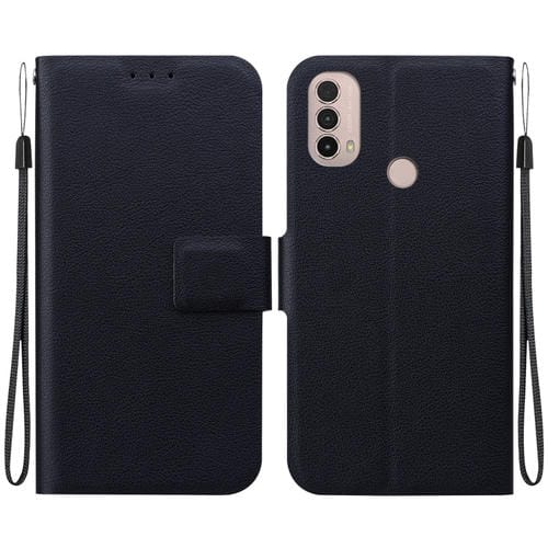 Funda de Cuero Ultrafina con Hebilla Magnética para Motorola Moto E20/E30/E40 (Negra)