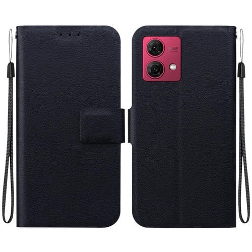 Funda de Cuero Ultrafina con Hebilla Magnética para Motorola Moto G84 (Negra)