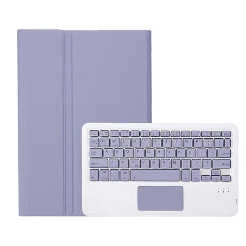 Funda de Cuero para Xiaomi Pad 7 y 7 Pro 11,2" con Teclado Bluetooth Desmontable y Panel Táctil (Blanco Lavanda)