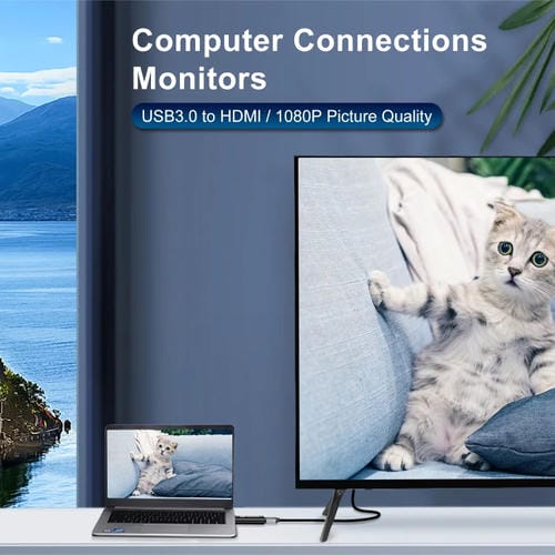 Convertidor USB 3.0 a HDTV Adaptador de Video para Conexión de Dispositivos