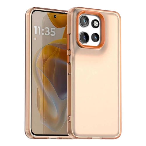 Funda híbrida TPU para Motorola Edge 50 Neo 5G a prueba de golpes (Naranja)