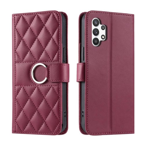 Funda Cuero Samsung Galaxy A13 4G/5G Hebilla Anillo (Roja)