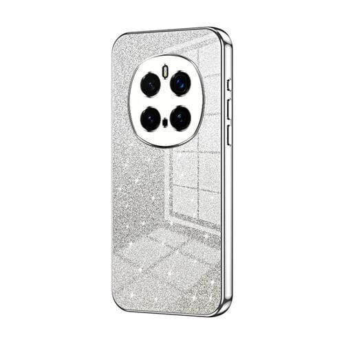 Funda para Teléfono Honor Magic7 Pro Acabado Galvanizado en Polvo Purpurina Degradada (Plateada)