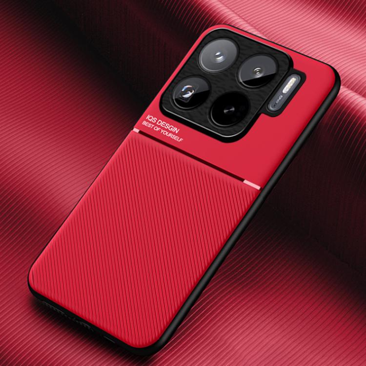 Funda híbrida de TPU y policarbonato con diseño magnético para Xiaomi 15S Pro (color rojo)