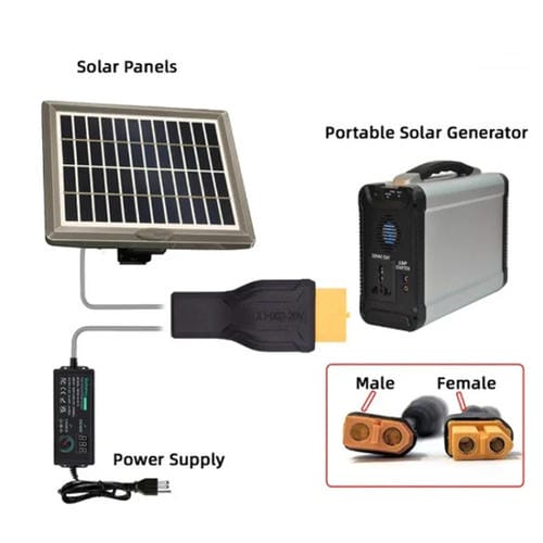 Adaptador XT-017 XT60 Hembra a 7,9 x 0,9 Macho de Intercambio