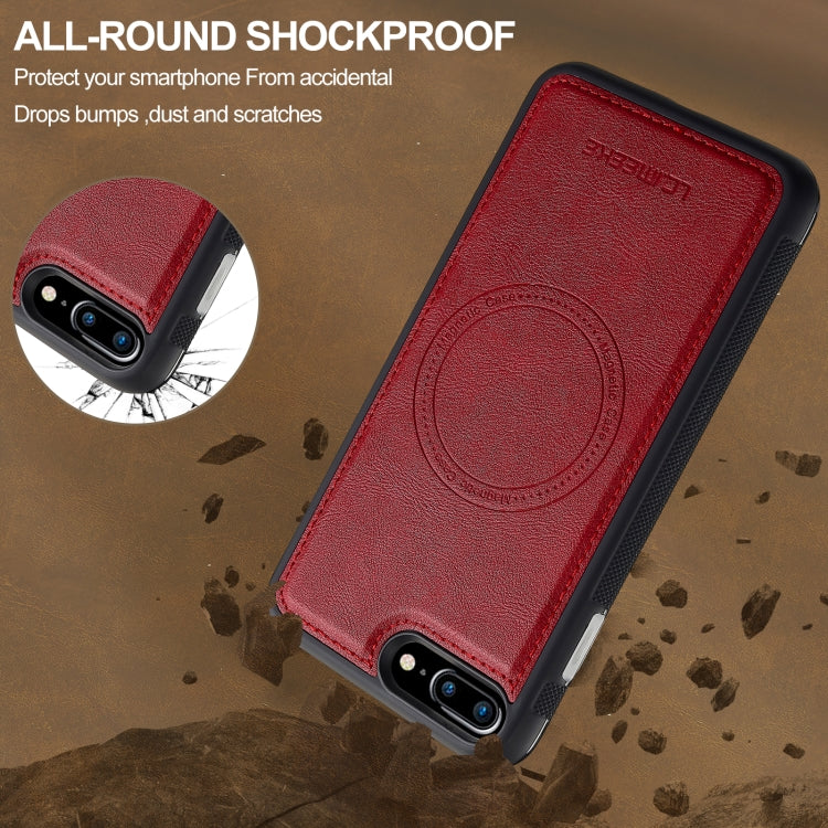 Funda para teléfono Lc.Imeeke Magsafe para iPhone SE 2022/2020/8/7 (Roja)