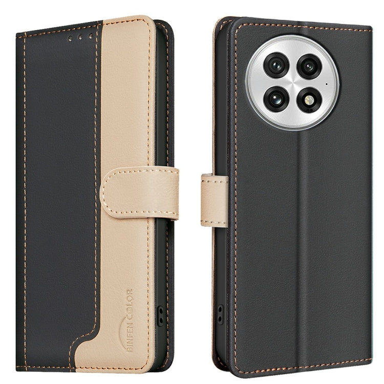 Funda de Cuero Antirrobo con Protección RFID para OnePlus 13 (Negro)