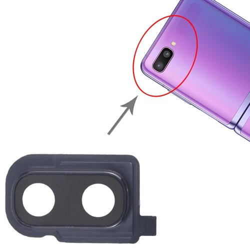 Rear Camera Lens Cover Samsung Galaxy Z Flip SM-F700F (Black) - Pack of (10 Pieces)