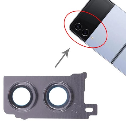 Linseabdeckung Samsung Galaxy Z Flip4 SM-F721B Rückkamera (10 Stück) (Schwarz)